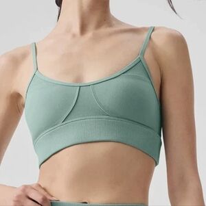 ALO Yoga Green Headstart Sports Bra In Size Small